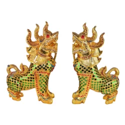 Singha Löwen 2er Set mit Mosaik 46cm Thai Deko Shop Thai Deko Shop GmbH 2