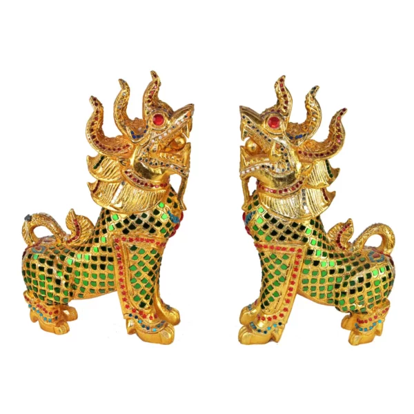 Singha Löwen 2er Set mit Mosaik 46cm Singha Löwen Thai Deko Shop GmbH 3