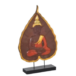 Buddha-Bodhiblatt-Aufsteller braun-rot Thai Deko Shop Thai Deko Shop GmbH 2