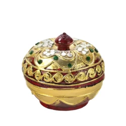 Deko Holzdose – rot gold Thai Deko Shop Thai Deko Shop GmbH