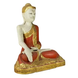 Meditations-Buddhafigur – rot-golden Thai Deko Shop Thai Deko Shop GmbH 2