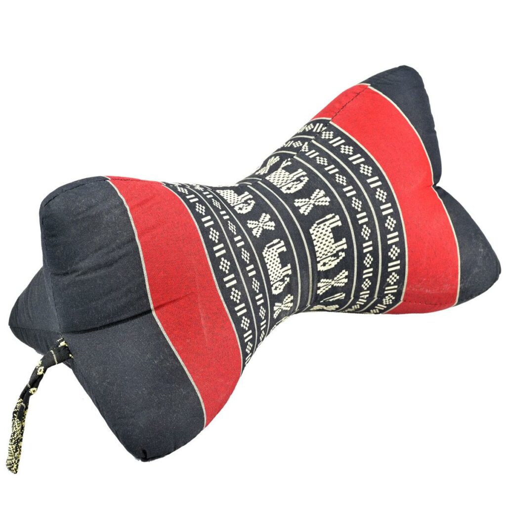 Thai Sternenkissen – schwarz rot mit Elefanten Thai Deko Shop Thai Deko Shop GmbH