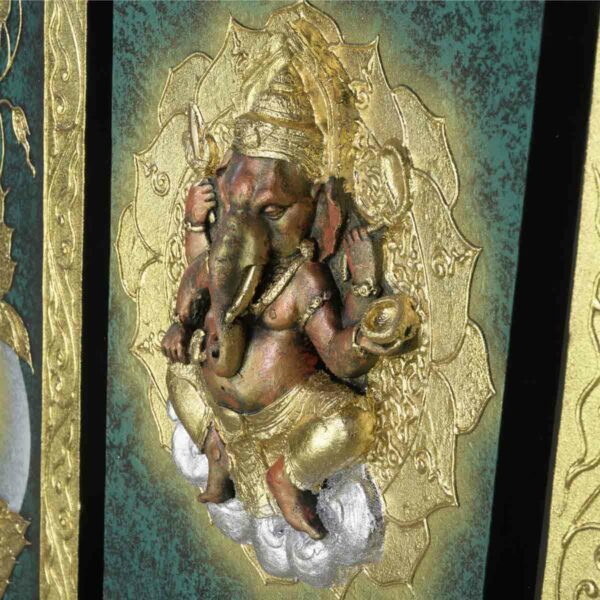 Reliefbild – 3teilig 100 x 100 Thai Deko Shop Thai Deko Shop GmbH 3