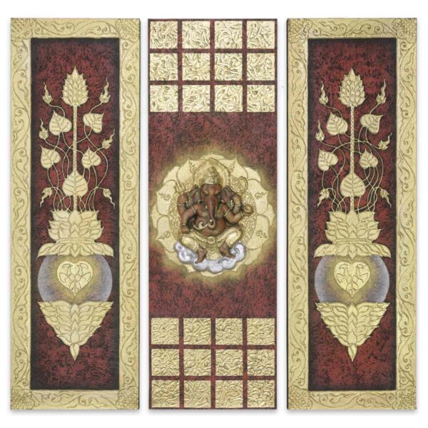 Reliefbild – 3teilig 100 x 100 Thai Deko Shop Thai Deko Shop GmbH 2