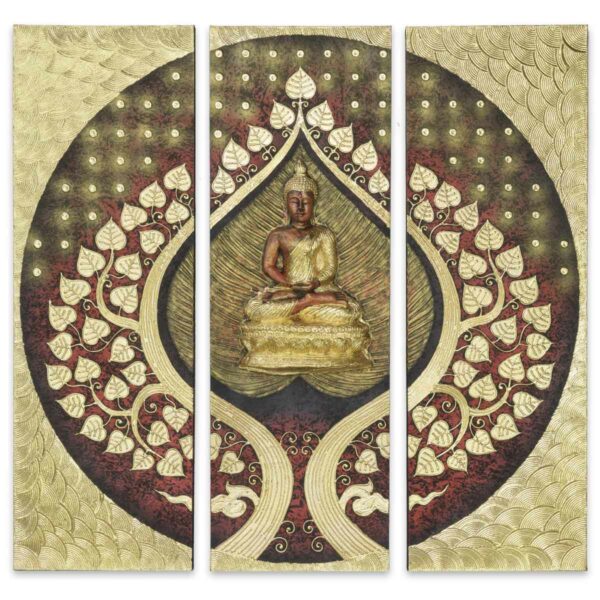 Reliefbild – 3teilig 100 x 100 Thai Deko Shop Thai Deko Shop GmbH 2
