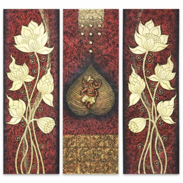 Reliefbild – 3teilig 100 x 100 Thai Deko Shop Thai Deko Shop GmbH 2