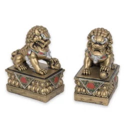 Singha Löwen 2er-Set bronze 31cm Thai Deko Shop Thai Deko Shop GmbH