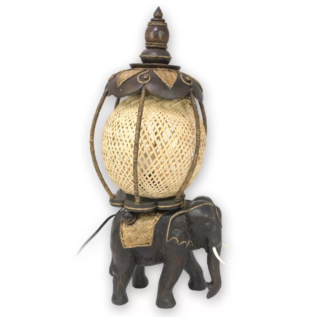 Elefanten-Lampe Bambus Asiatische Lampen Thai Deko Shop GmbH