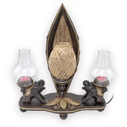 Bambuslampe mit Elefantenmotiv – 32cm Thai Deko Shop Thai Deko Shop GmbH