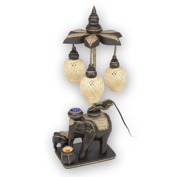 Lampe mit Bambusgondeln und Teelichthaltern Asiatische Lampen Thai Deko Shop GmbH 2