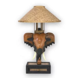 Elefantenkopf-Tischlampe – gemustert 65cm Thai Deko Shop Thai Deko Shop GmbH