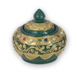 Deko Holzdose – grün gold Thai Deko Shop Thai Deko Shop GmbH