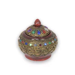 Deko Holzdose – rot bronce Thai Deko Shop Thai Deko Shop GmbH