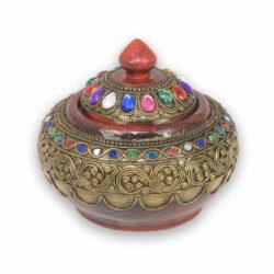 Deko Holzdose – rot bronce Thai Deko Shop Thai Deko Shop GmbH