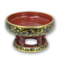 Thailändische Tischschale 30cm schwarz-bronze Thai Deko Shop Thai Deko Shop GmbH