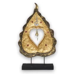 Bodhi-Blattglocke schwarz-golden Thai Deko Shop Thai Deko Shop GmbH