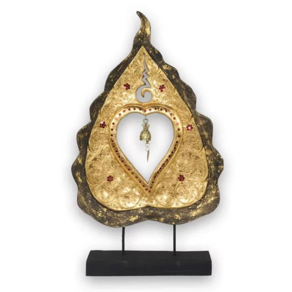 Bodhi-Blattglocke schwarz-golden Thai Deko Shop Thai Deko Shop GmbH 2