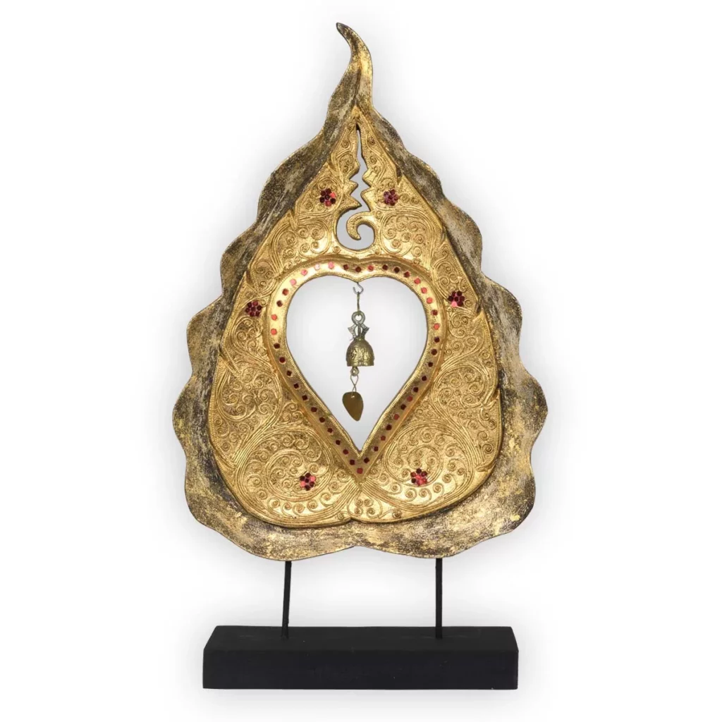 Bodhi-Blattglocke bronze-golden Thai Deko Shop Thai Deko Shop GmbH