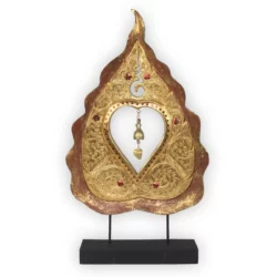 Bodhi-Blattglocke rot-golden Thai Deko Shop Thai Deko Shop GmbH