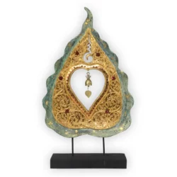 Bodhi-Blattglocke grün-golden Thai Deko Shop Thai Deko Shop GmbH