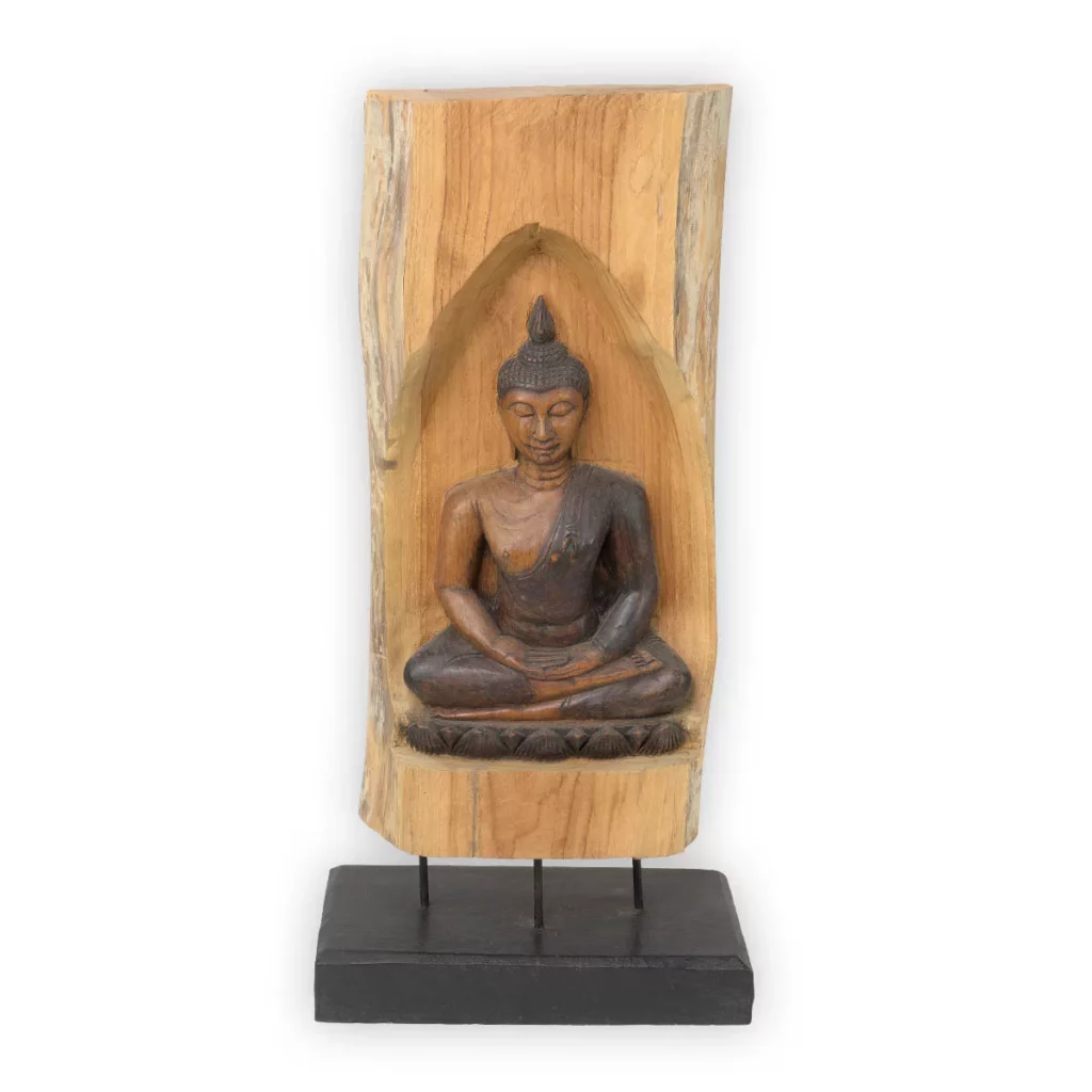 Buddha Schnitzerei Baumrelief 63cm Thai Deko Shop Thai Deko Shop GmbH