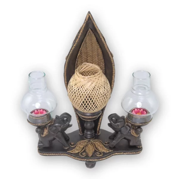 Bambuslampe mit Elefantenmotiv – 42cm Thai Deko Shop Thai Deko Shop GmbH 2