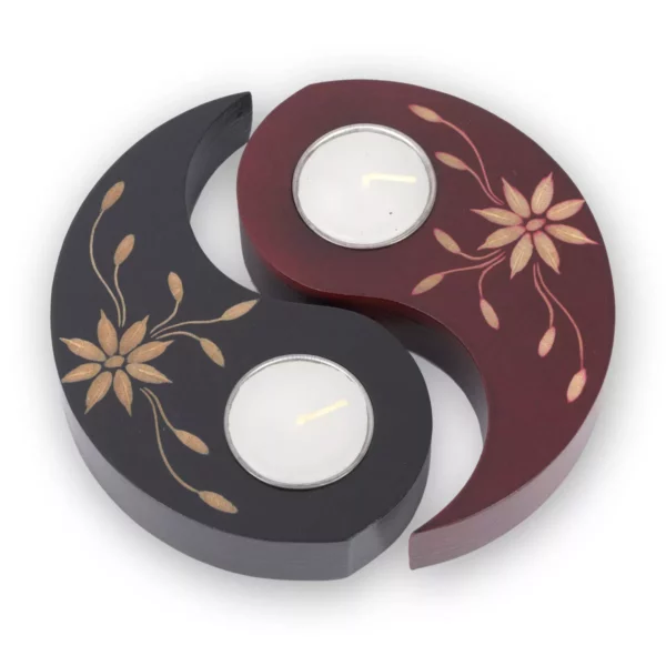 Yin Yang Teelicht – schwarz-rot Thai Deko Shop Thai Deko Shop GmbH 3