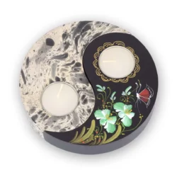 Yin Yang Teelicht – schwarz-weiss 1 Thai Deko Shop Thai Deko Shop GmbH