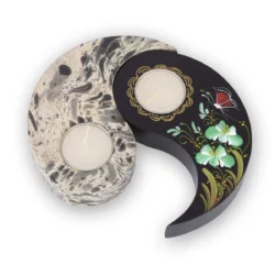 Yin Yang Teelicht – schwarz-weiss 1 Thai Deko Shop Thai Deko Shop GmbH 2