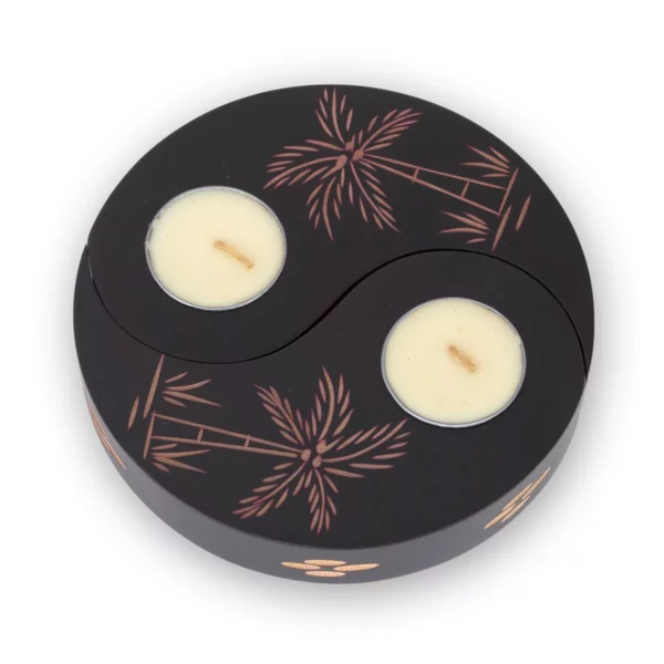 Yin Yang Teelicht – schwarz-braun 1 Thai Deko Shop Thai Deko Shop GmbH 2