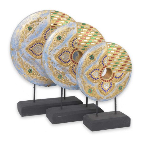 Thai Sonnenscheibe 3er Set hellblau Thai Deko Shop Thai Deko Shop GmbH 2