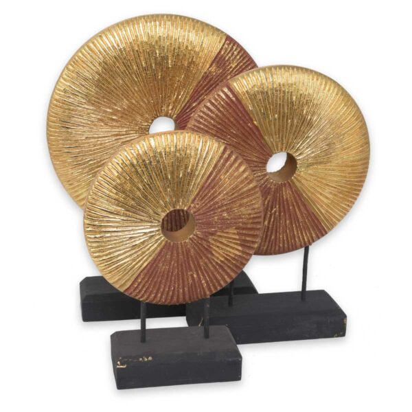 Thai Sonnenscheiben 3er Set rot-golden Thai Deko Shop Thai Deko Shop GmbH 2