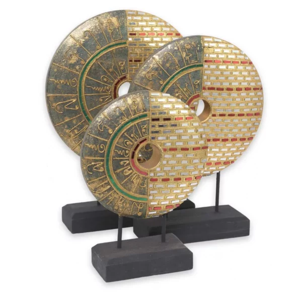 Thai Sonnenscheiben 3er Set grün-golden Mosaik Sonnenscheiben Thai Deko Shop GmbH 2