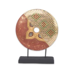 Thai Sonnenscheibe rot-golden mit Mosaikverzierung Thai Deko Shop Thai Deko Shop GmbH