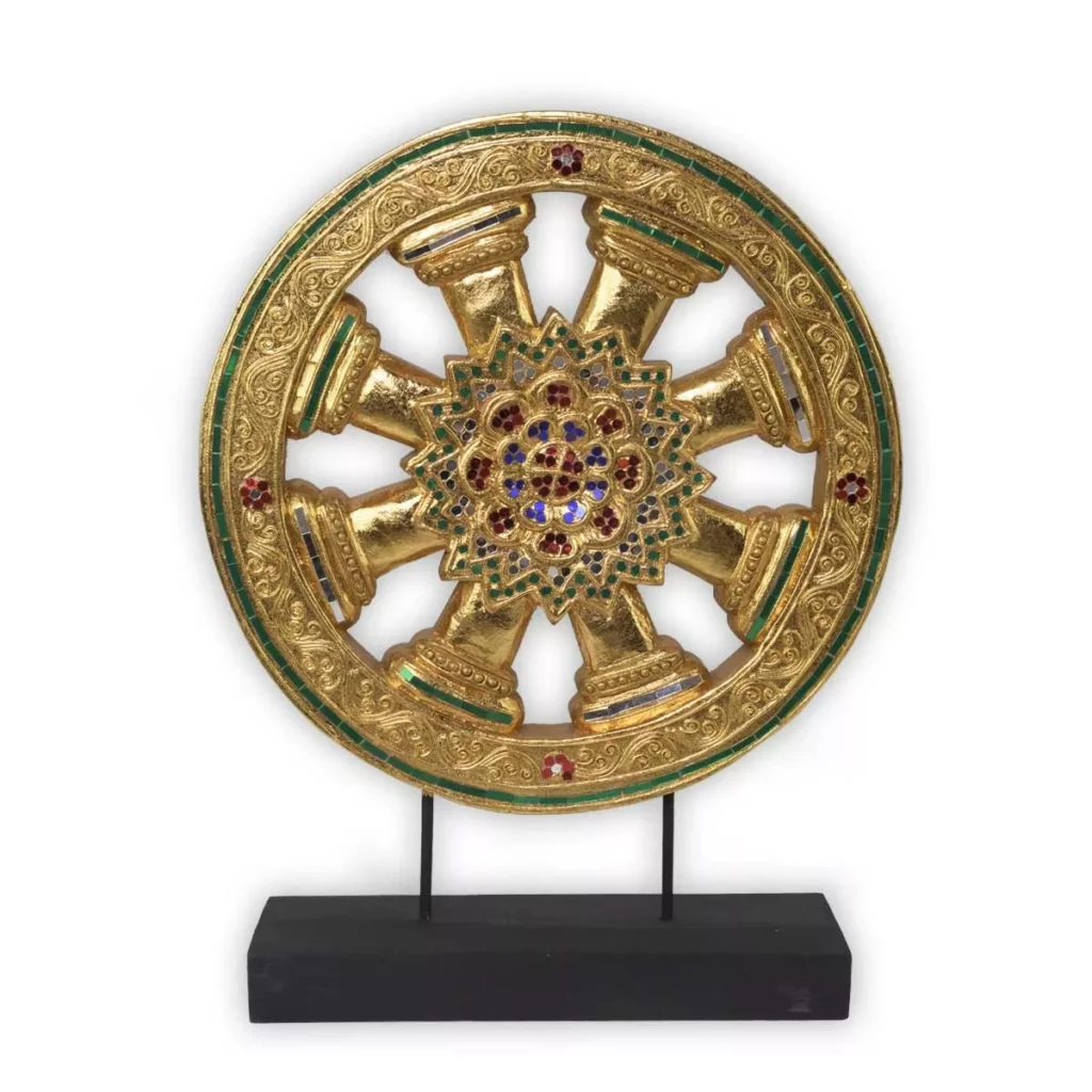 Dharma Rad golden Handwerkskunst Thai Deko Shop GmbH