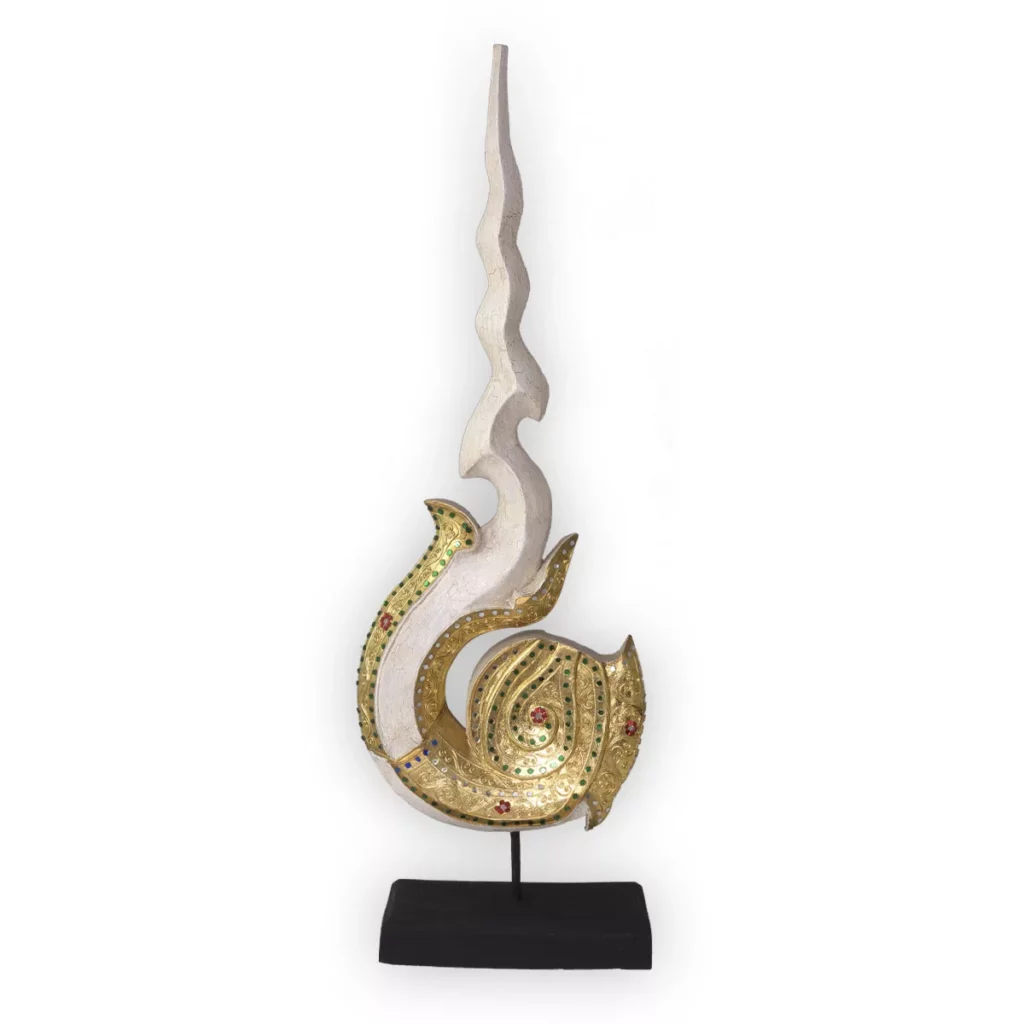 9-Glücksbringer Statue – golden-weiss Thai Deko Shop Thai Deko Shop GmbH