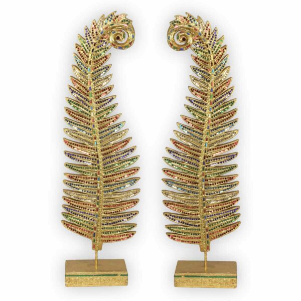 Thai Farnblatt 2er Set – mosaikverziert Thai Deko Shop Thai Deko Shop GmbH 2