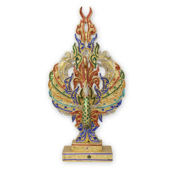 Glückspfau-Skulptur 78cm aus Thailand Pfau & Choffa-Statuen Thai Deko Shop GmbH 3