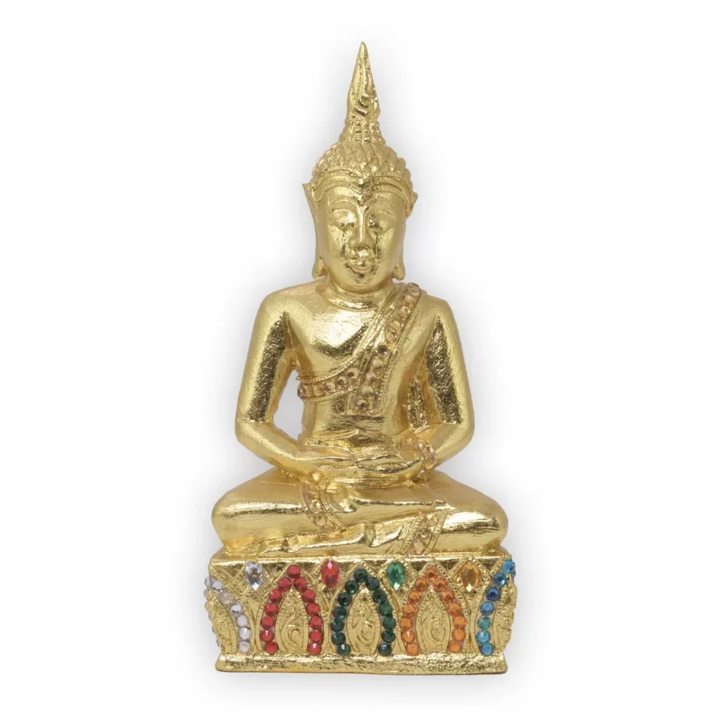 Buddhafigur – Khmer-Stil mit Mosaiksteinen Buddha Statuen Thai Deko Shop GmbH