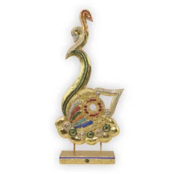 Thailändische Pfau-Skulptur auf Sockel 2er Set Pfau & Choffa-Statuen Thai Deko Shop GmbH