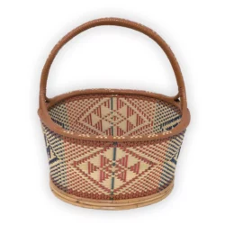 Thailändischer Korb Muster blau-rot Wohnaccessoires Thai Deko Shop GmbH