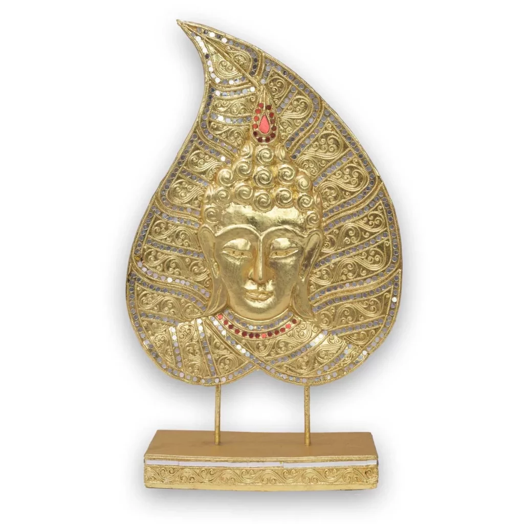 Buddha-Aufsteller golden Mosaikverziert 51cm Thai Deko Shop Thai Deko Shop GmbH