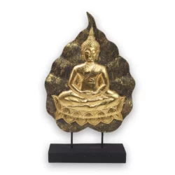 Buddha-Bodhiblatt-Aufsteller braun-golden 49cm Buddhas Thai Deko Shop GmbH