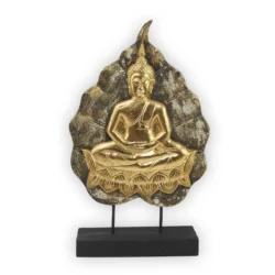 Buddha-Bodhiblatt-Aufsteller bronze-golden 49cm Thai Deko Shop Thai Deko Shop GmbH