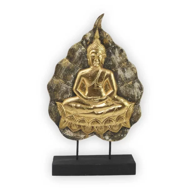 Buddha-Bodhiblatt-Aufsteller bronze-golden 49cm Buddhas Thai Deko Shop GmbH 2