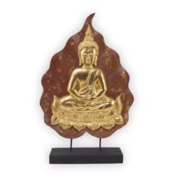 Buddha-Bodhiblatt-Aufsteller rot-golden 62cm Thai Deko Shop Thai Deko Shop GmbH
