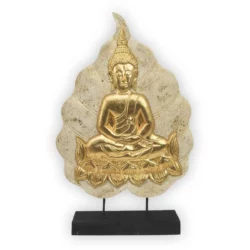 Buddha-Bodhiblatt-Aufsteller weiss-golden 62cm Thai Deko Shop Thai Deko Shop GmbH