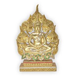 Buddha-Bodhiblatt-Aufsteller golden mosaikverziert Thai Deko Shop Thai Deko Shop GmbH