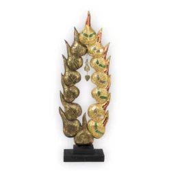 Thai Bodhi-Blätter-Skulptur – bronze-golden Thai Deko Shop Thai Deko Shop GmbH