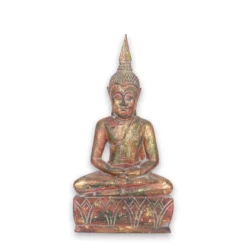 Buddhafigur – Khmer-Stil rot-golden Thai Deko Shop Thai Deko Shop GmbH